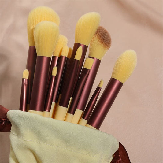 13 Pcs Professional Makeup Brush Set – Face & Eyes