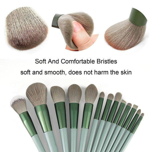 13 Pcs Professional Makeup Brush Set – Face & Eyes